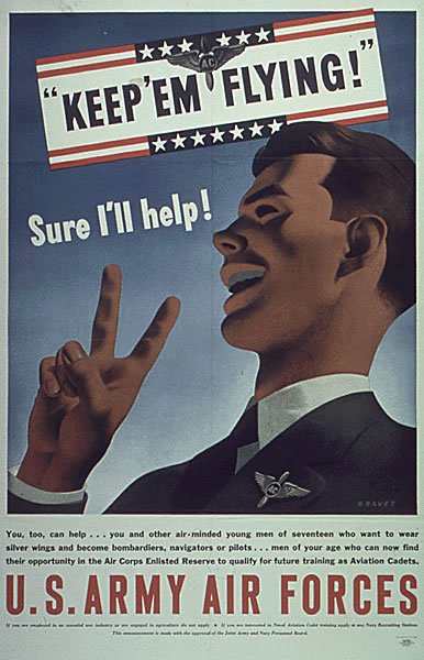 Army Air Forces_Sure I'll Help Recruitment Poster